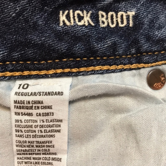 American Eagle Distressed Kick Boot Jeans 10 - Picture 5 of 6